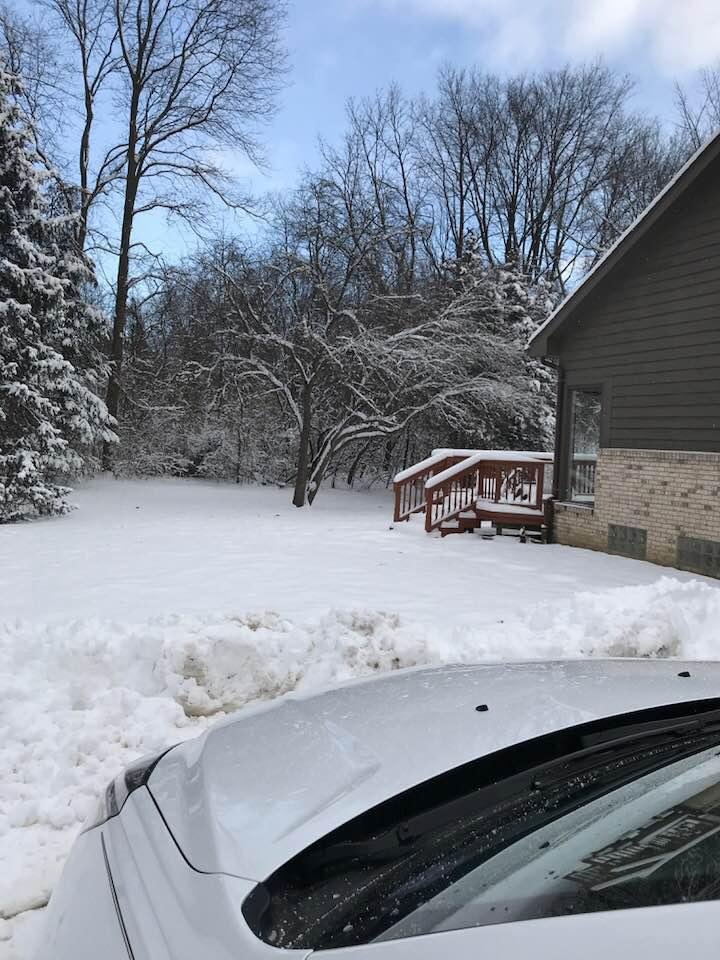 And so, winter returns to Michigan. Temp 20 degrees.