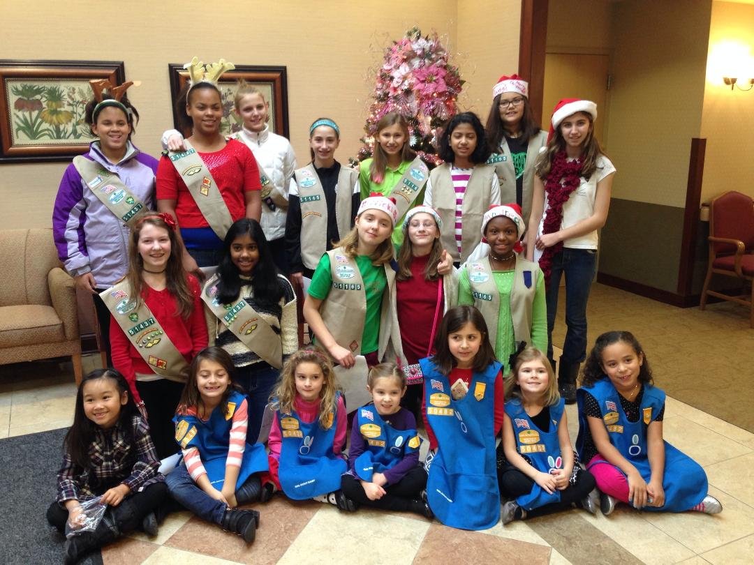 Great time carolling at Tabor. So happy to have another Cadette and Daisy Troop join us! The girls were amazing! Seniors really enjoyed it.