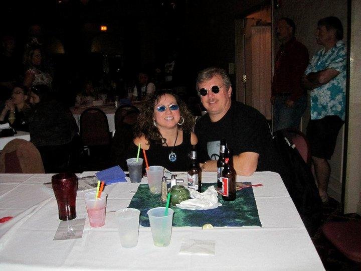 Debra and Kevin Buechel at the Magic Bus Halloween Bash