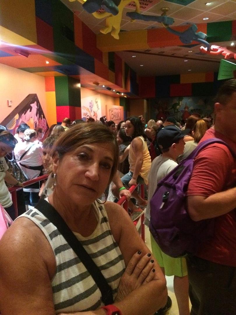 Waiting in line, only 
1-1/2 hour to go. 😬