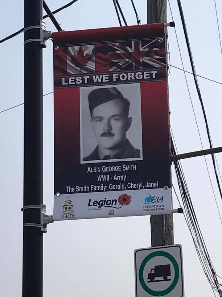 So proud! It’s worth a drive to town to see all the banners of these men and women that served our country! Thanks to Sue Doran for all her hard work!!🇨🇦