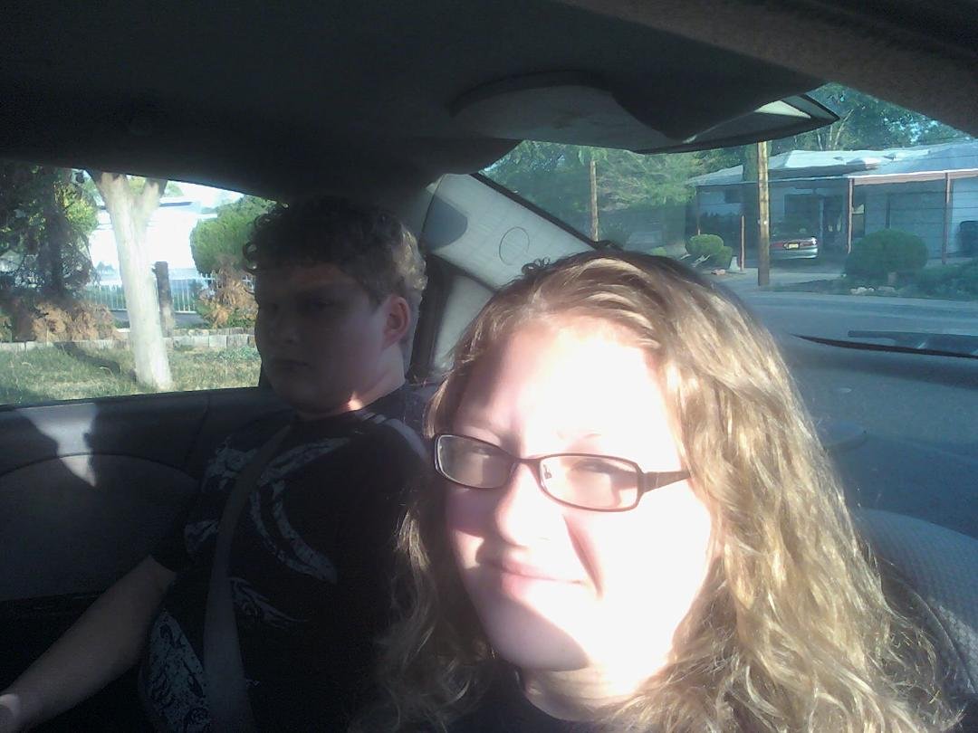 First day of high school...it wasn't easy getting this picture.