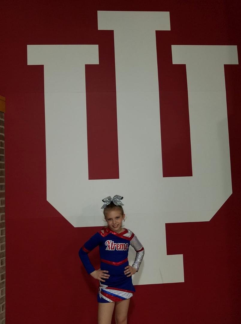 My McKenzie Marie after cheering at the Pacer game Tuesday!