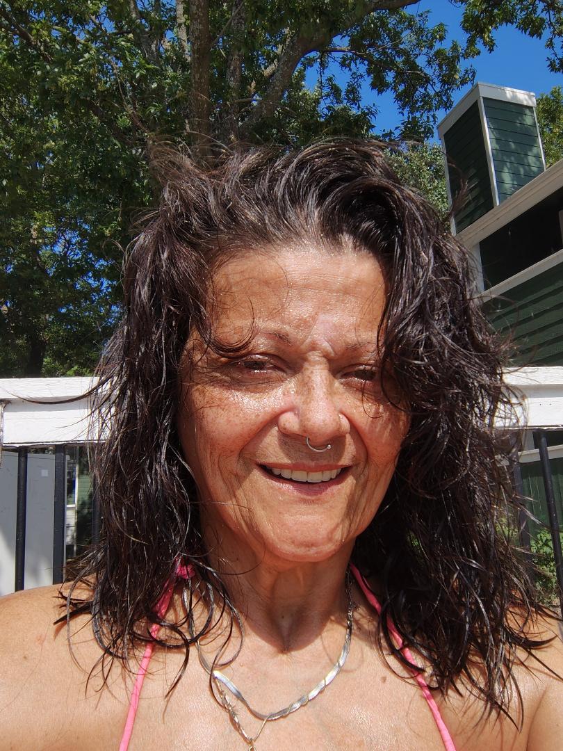 At the pool with Sam today trying to get my tan on
