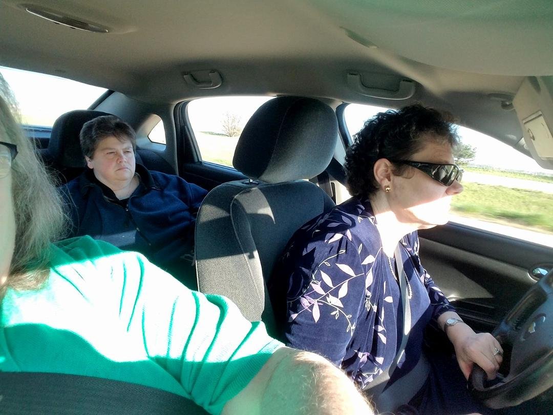 Barb is carefully driving