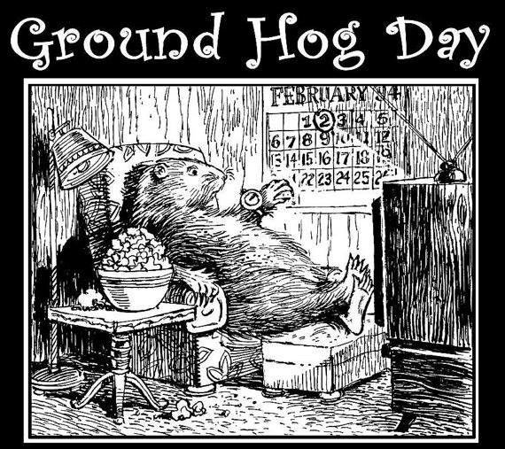 HAPPY GROUNDHOG DAY,   Raise a glass of champagne