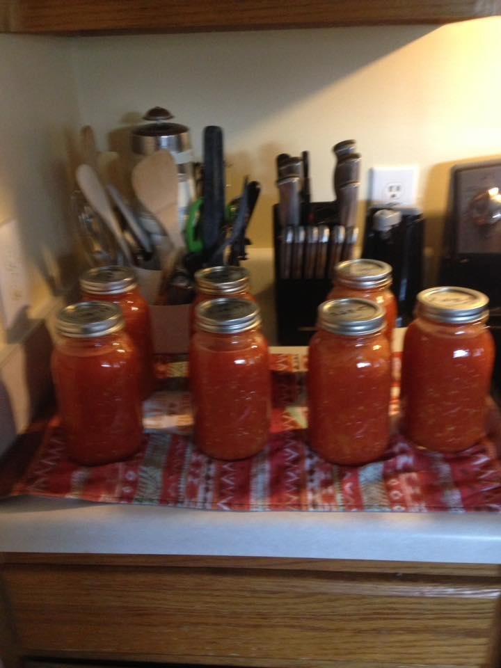 So excited!! Canned 7 quarts of tomatoes and they all sealed😃