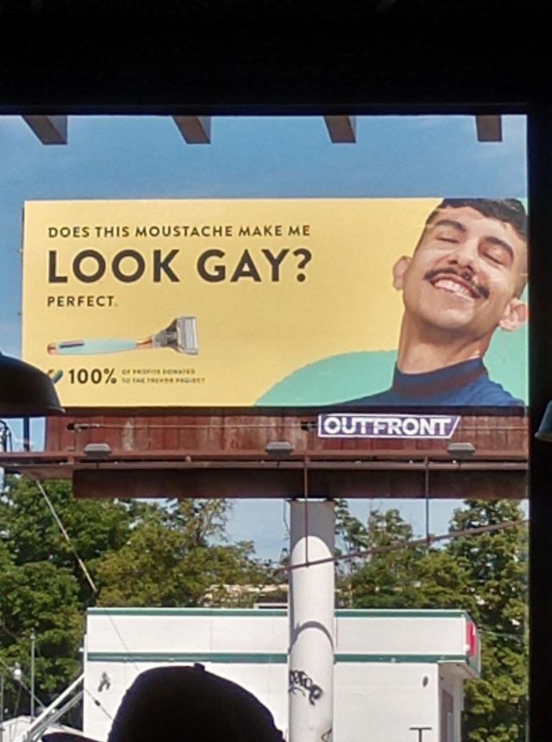 Sitting here enjoying a little lunch and I'll look outside at the billboard and this is what I see
...