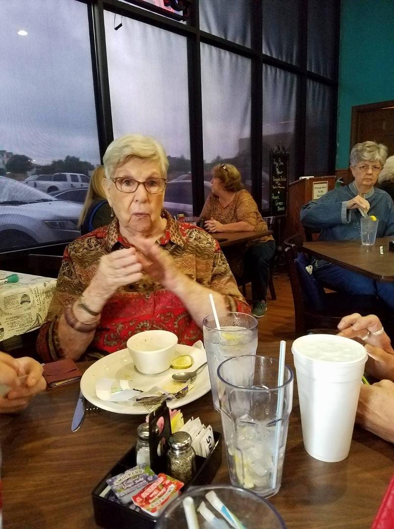 Lunch with Mary Jean Duncan and Roy and Reni Moore.