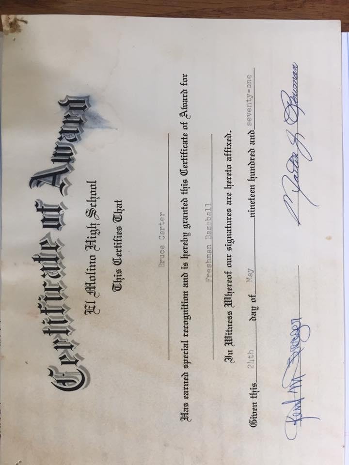 Hey Bruce look what our neighbor found in your old room on Giovanetti
