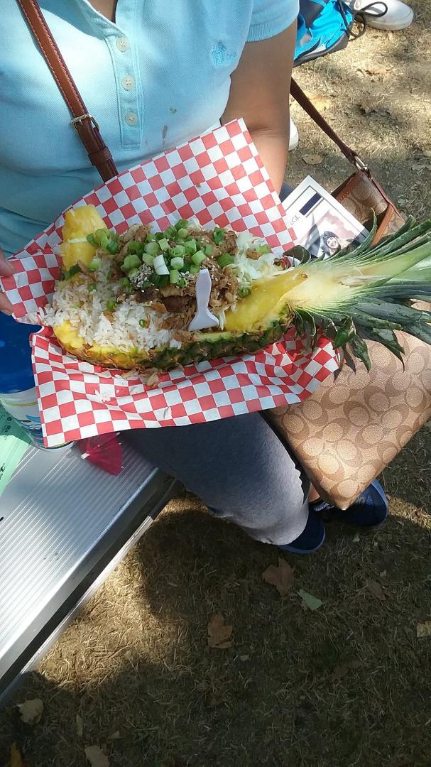 Chicken mowie at the Sonoma County Fair. Yum yum.