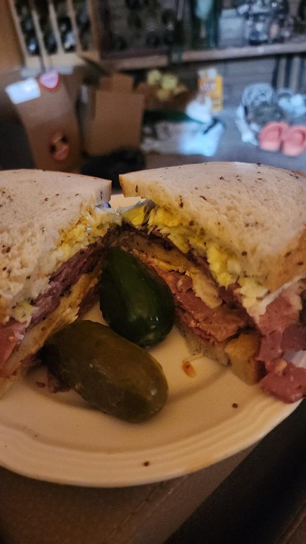 Cheesesteaks pregame, wings first half and pastrami corn beef and turkey on rye for halftime
