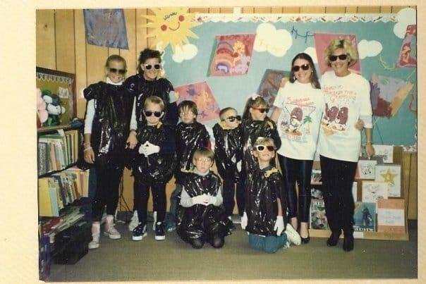 My most embarrassing memory. Justin and I are the only ones not smiling,
