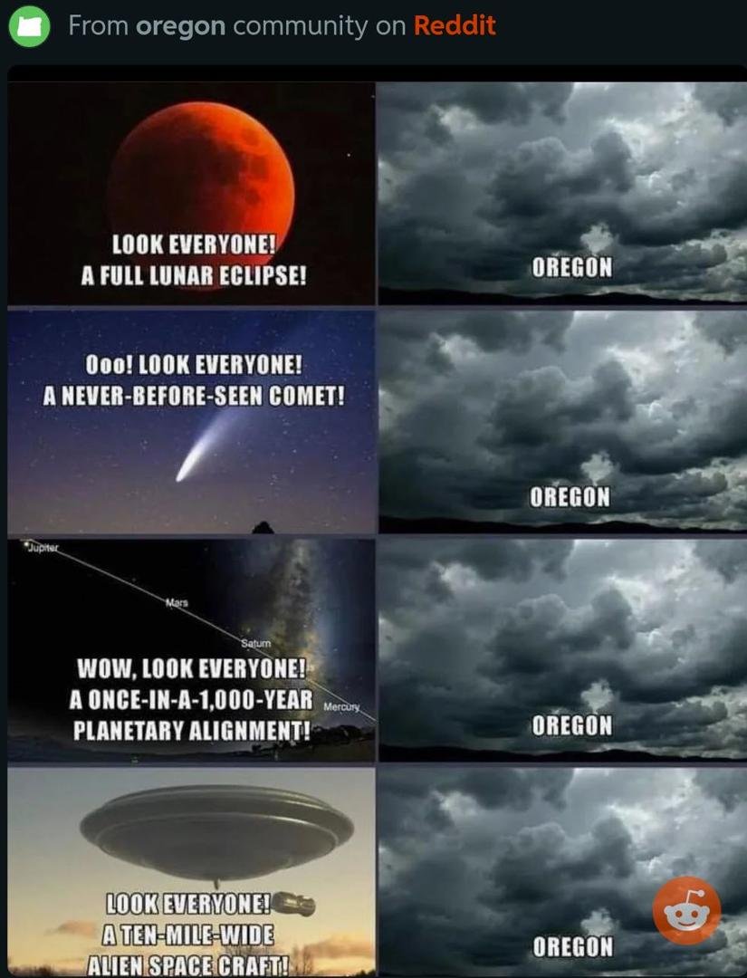 Eclipse viewing, Oregon style.