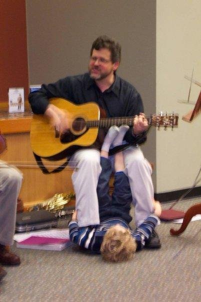 Playing Guitar at the old Snohomish Library for a special storytime.