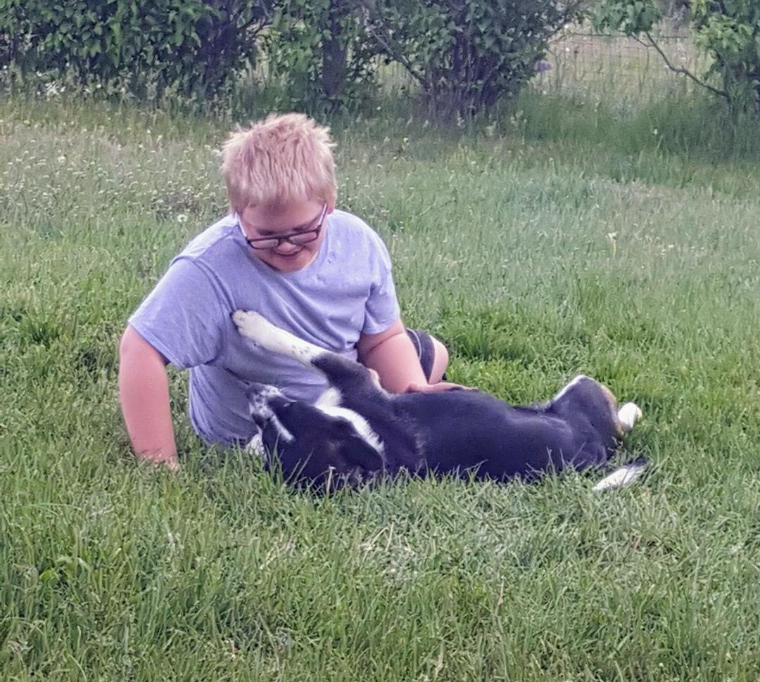 Nothing sweeter than a child and his dog.
Kaden and Bella.