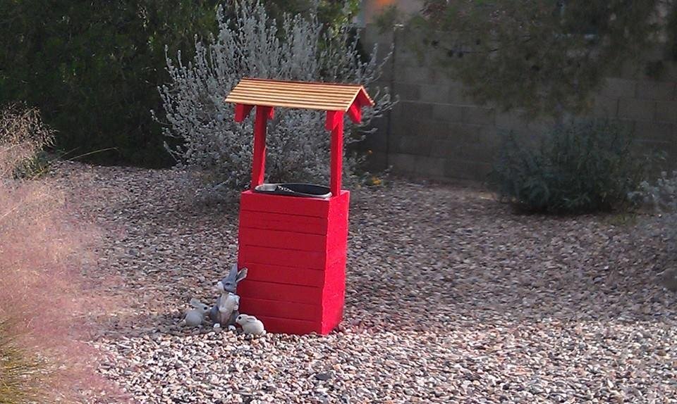 Made myself a new watering hole for my squadron of Birds in my back yard...