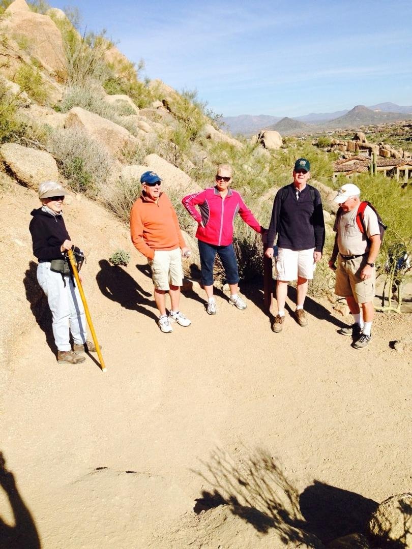 First hike of the season. We had 12 hikers at Pinnacle peak. The weather was beautiful. About 65 and sunny.