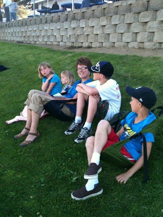 At the Applesox baseball game. 79 degrees and beautiful.