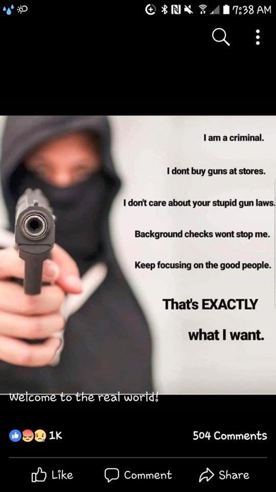 And they want to take guns away from law-abiding people. Go figure??????