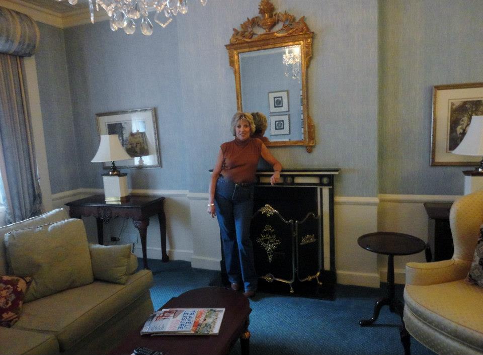 Pat's birthday at a suite at the Waldorf