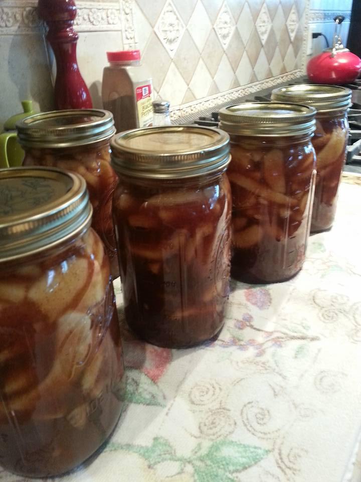 Brenda Ross I canned this apple pie filling for your birthday.