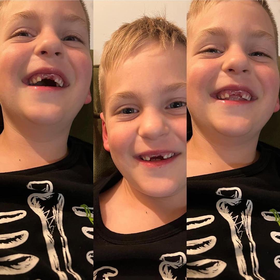 Wyatt had a big day, I know he lost at least two teeth. That’s why I saw the tooth fairy at the bank today.