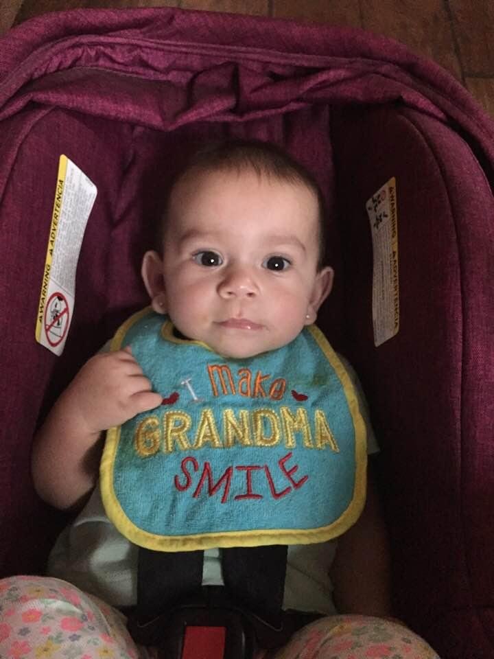 My granddaughter came over to stay with me for a while! She’s such a good baby!