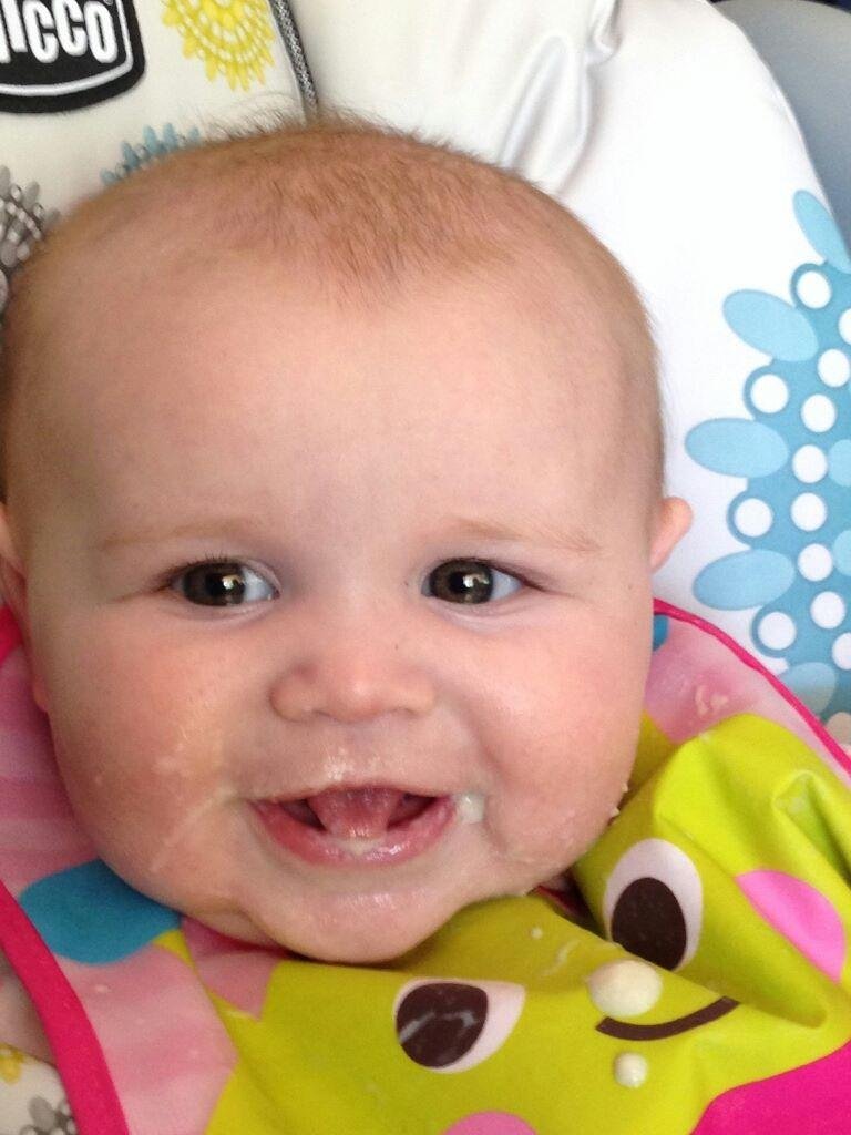 Our granddaughter Chloe - almost 5 months old