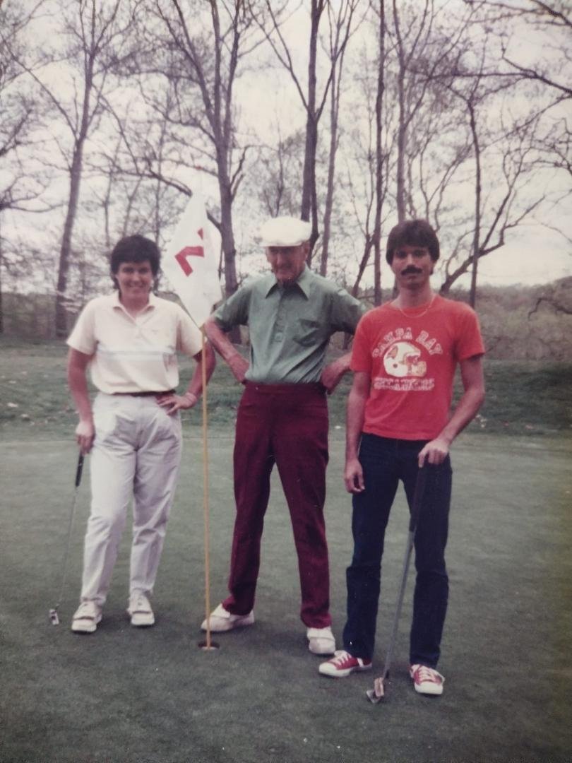 Happy Father's Day to all, this is my Dad and sister Katie playing at Hidden Valley Golf Course around 1987. OMG look how thin we were.