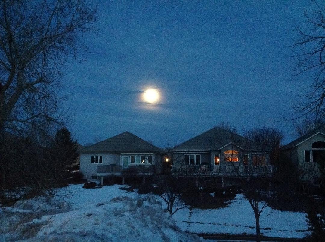 Out my back door tonight....