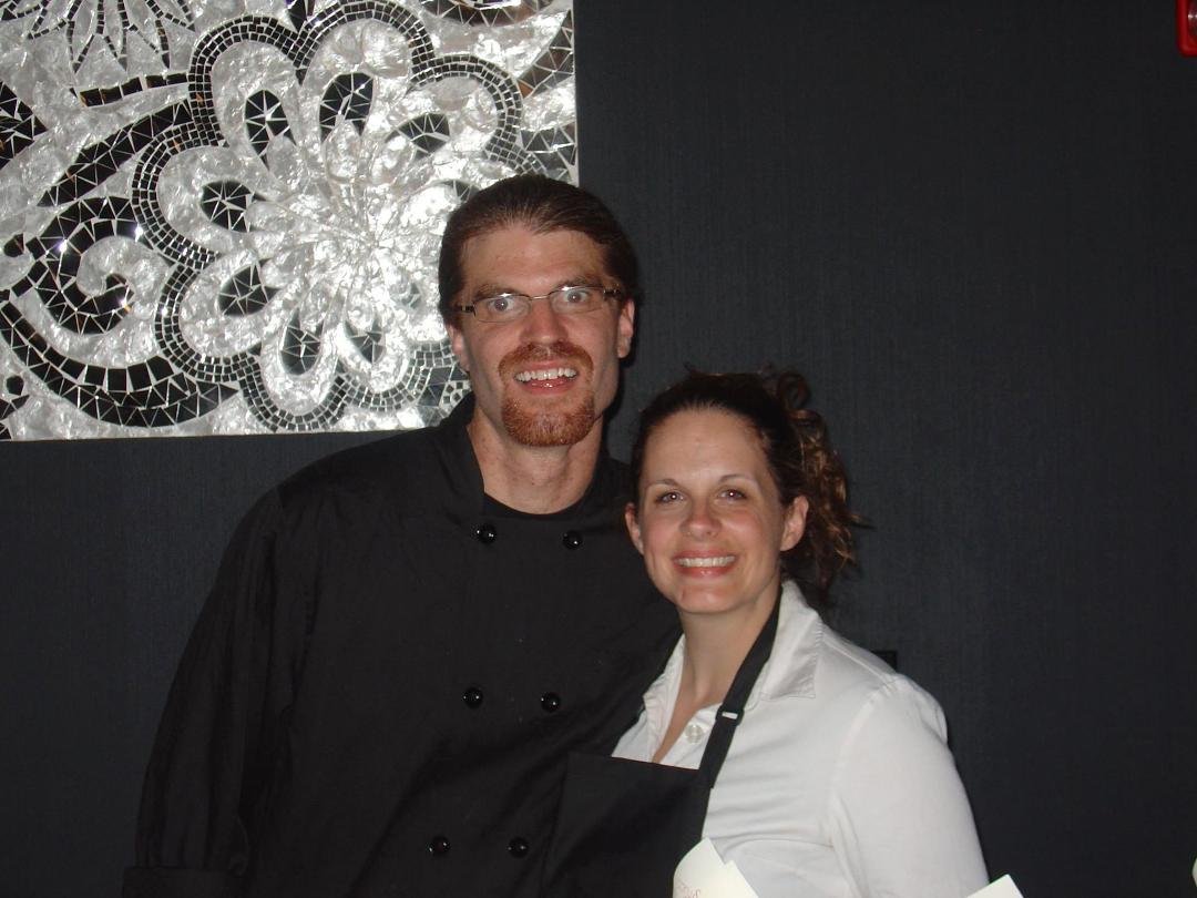 Wendy Savoy Griffin and Eric Griffin a little belated, but here are The Good Note Caterers, on the job!