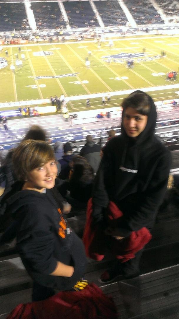 Taylor and Connor enjoying SDSU football game against UNR. Go Aztecs!!!