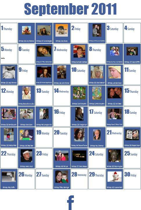 Suzanne Westbrook's album, 2011 Calendar