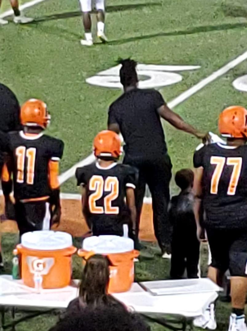 My son, Joshua #22, first game playing for the Foothill Mustangs Varsity team