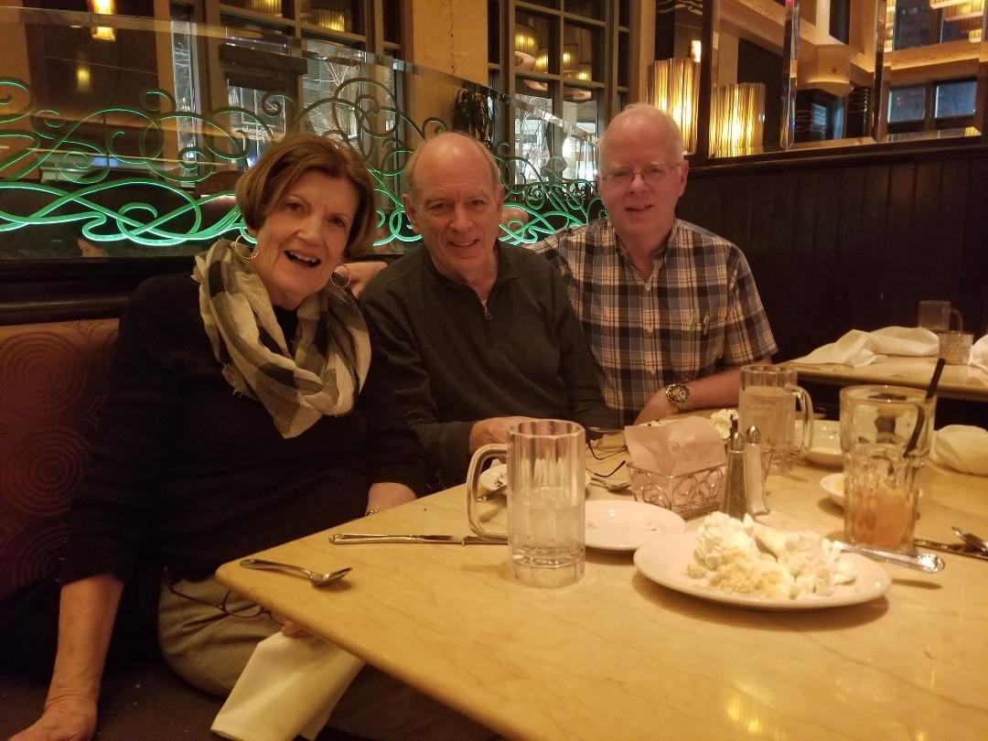 Last night I had a delightful dinner and visit at Cheesecake Factory in Salt Lake City with Laurel and Tom!. Laurel is one of my 2nd cousins 1x removed.