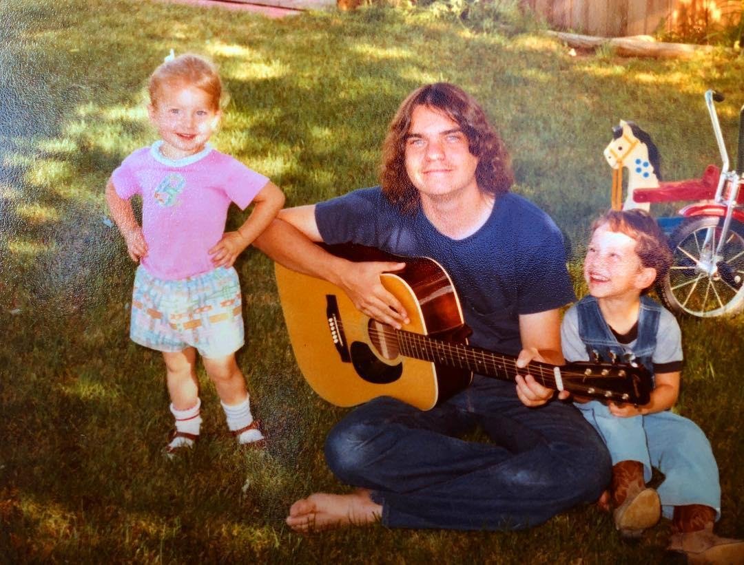 Throwback to the summer of 1982. Rockin’ with my niece and nephew (Mary and Ian). #family #neiceandnephew #acousticguitar