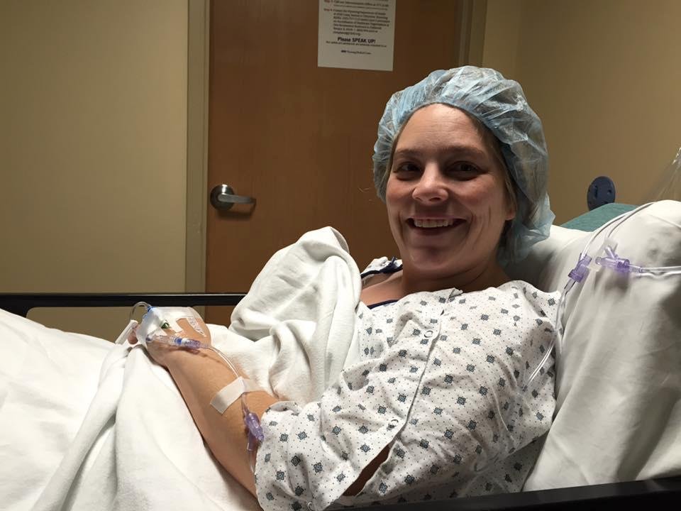 Kristi is waiting to go into surgery. Her surgeon, Dr. W. Lee Warren came in a few minutes ago. She will go into surgery within the next half hour. The last thing he said to her was, I'll pray for you."