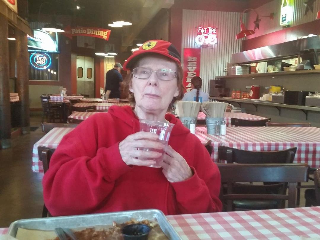 Happy Valentine's Day, Patricia. Here we are at Armadillo Willy's having an early dinner.