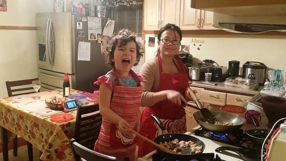 My Nena cooking with mommy