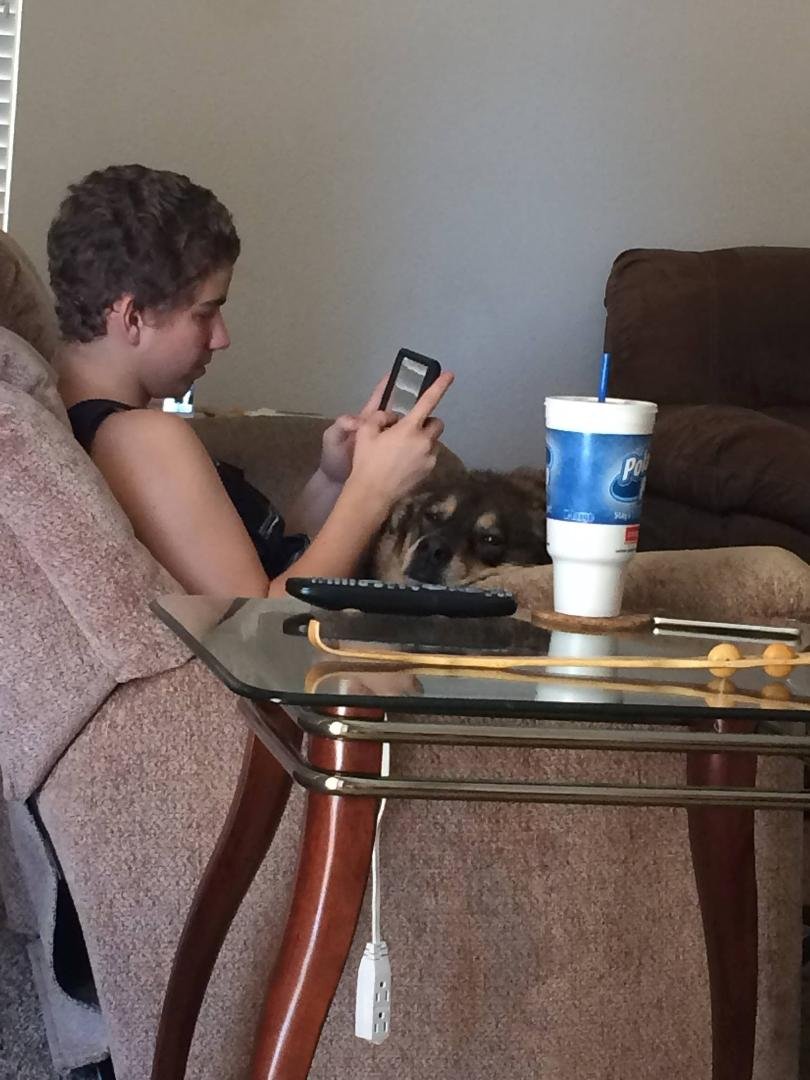 Brandon and his dog
