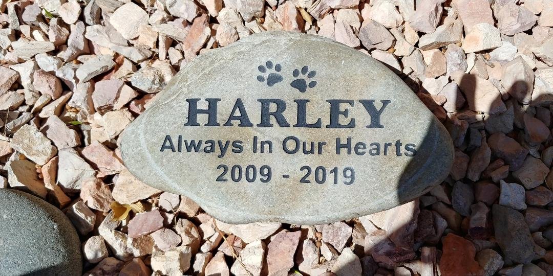 Here is the memorial stone for Harley