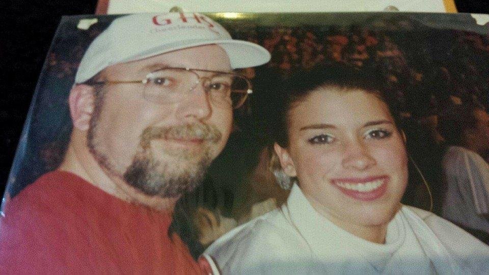 That's me with my oldest daughter Amber at cheerleading nationals in 1999, GHS freshman team won the nationals that year!