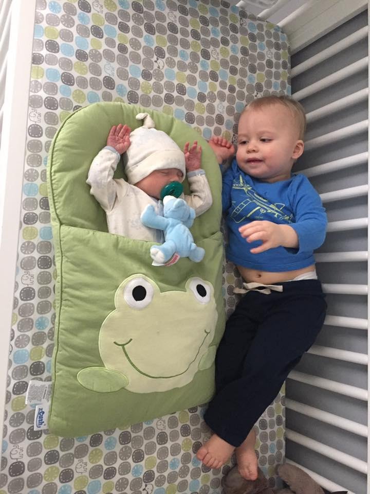Proud Grandpa shows off two Grandsons