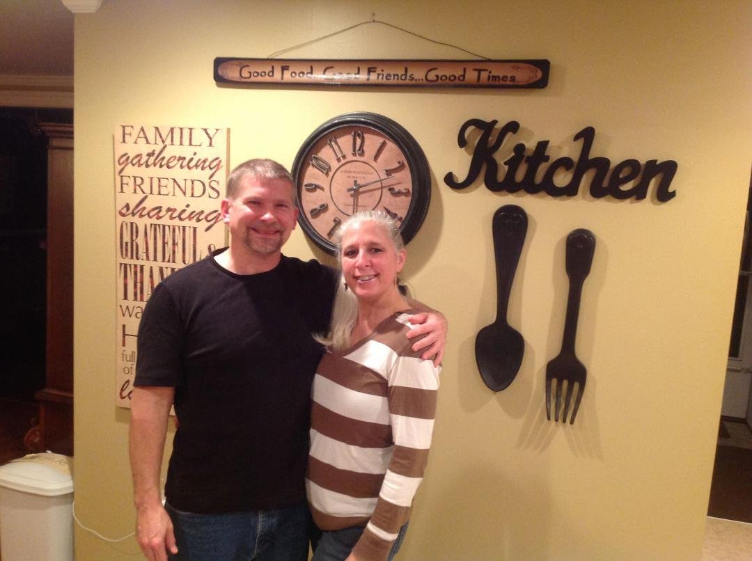 My honey and I Thanksgiving 2015 at our neighbor's.