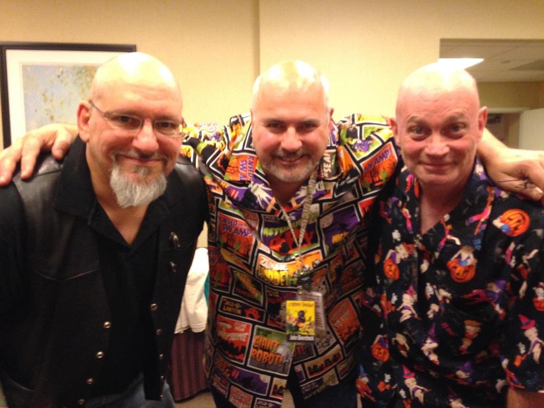My new look. Ed & John help me celebrate.
