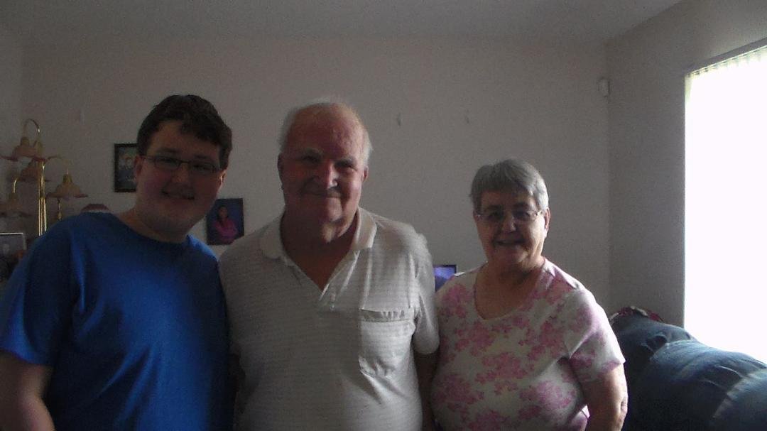 Easter 2018 Parker with Grandma and Grandpa