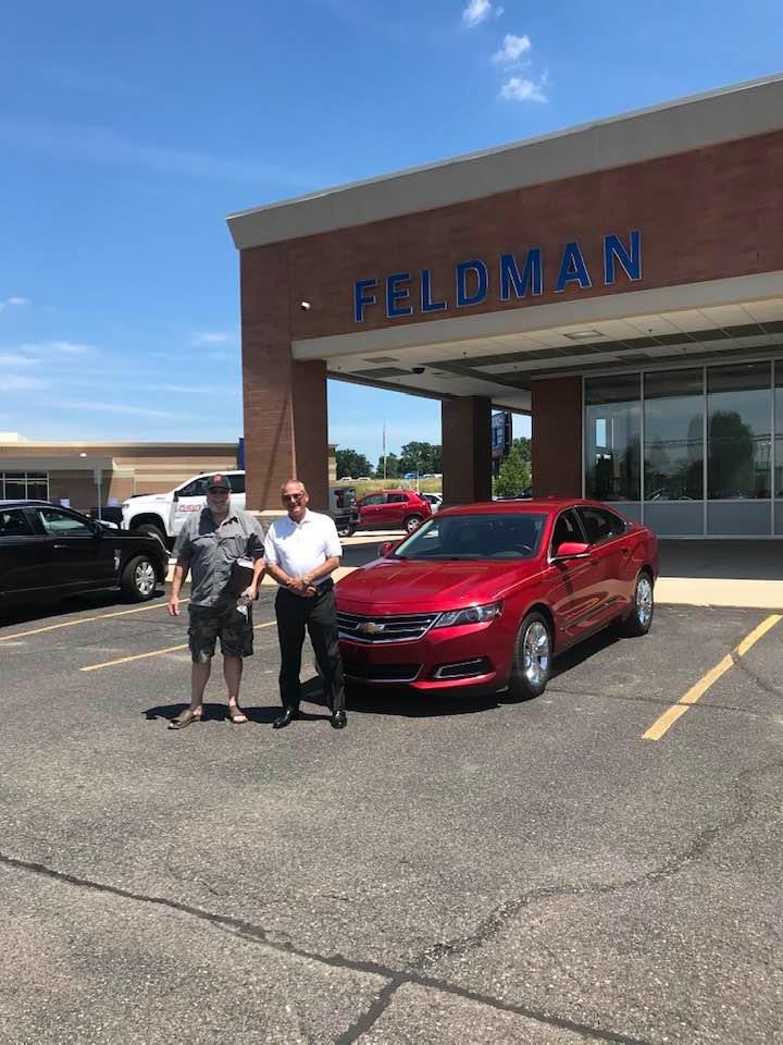 Congrats to Greg K on his purchase of a pre-owned 2015 CHEVY Impala ! & Special thanks to STAN K for the referral ! Come see me at FELDMAN CHEVROLET inNew Hudson for a FELDMAN Deal ! As Always we go the extra mile for compl