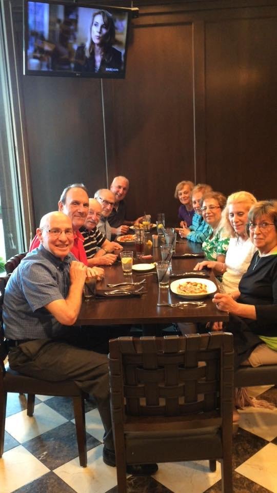 Dinner at Chase Club with Audrey, Byron and Harriet Crecelius, Larry and Rayna Petrovsky Chervitz, and Ron and Fran Schneider Kunitz