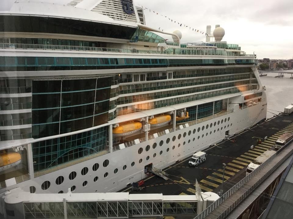 Brilliance of the Seas (from our hotel window) waiting for us. We’ll be there soon. ⚓️⚓️⛴🛳